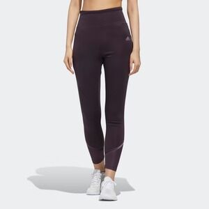 Adidas‎ Womens AEROREADY Glam On Leggings Purple Athletic Performance Gym Size M